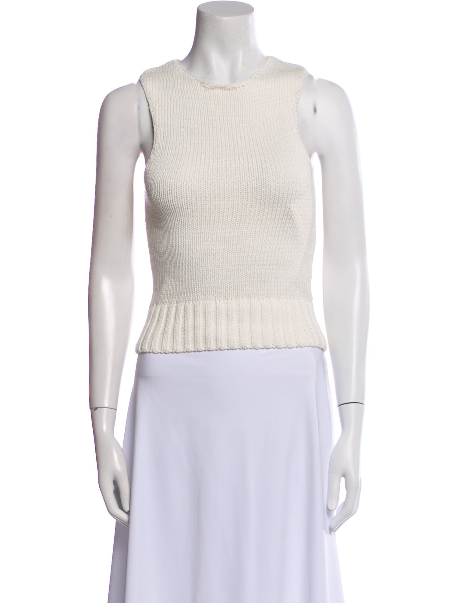 St. Agni Crew Neck Sleeveless Crop Top