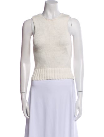 St. Agni Crew Neck Sleeveless Crop Top