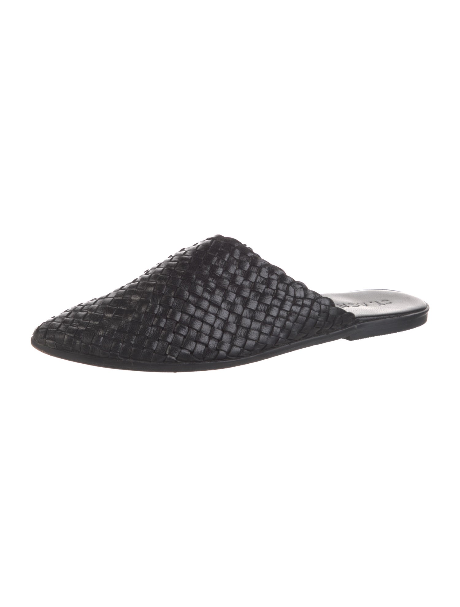 St. Agni Leather Braided Accents Mules