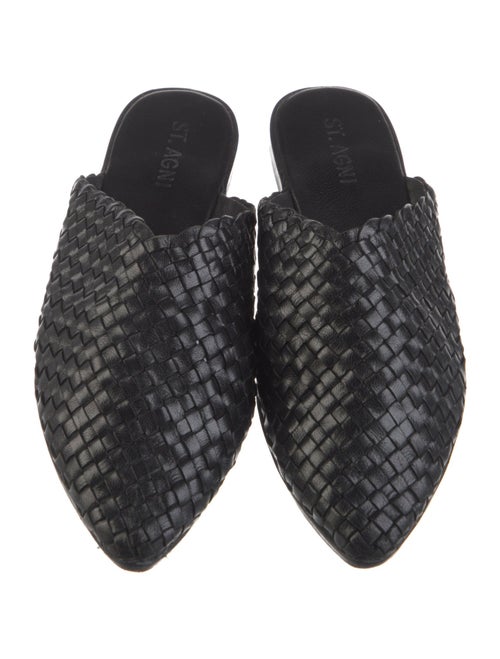 St. Agni Leather Braided Accents Mules