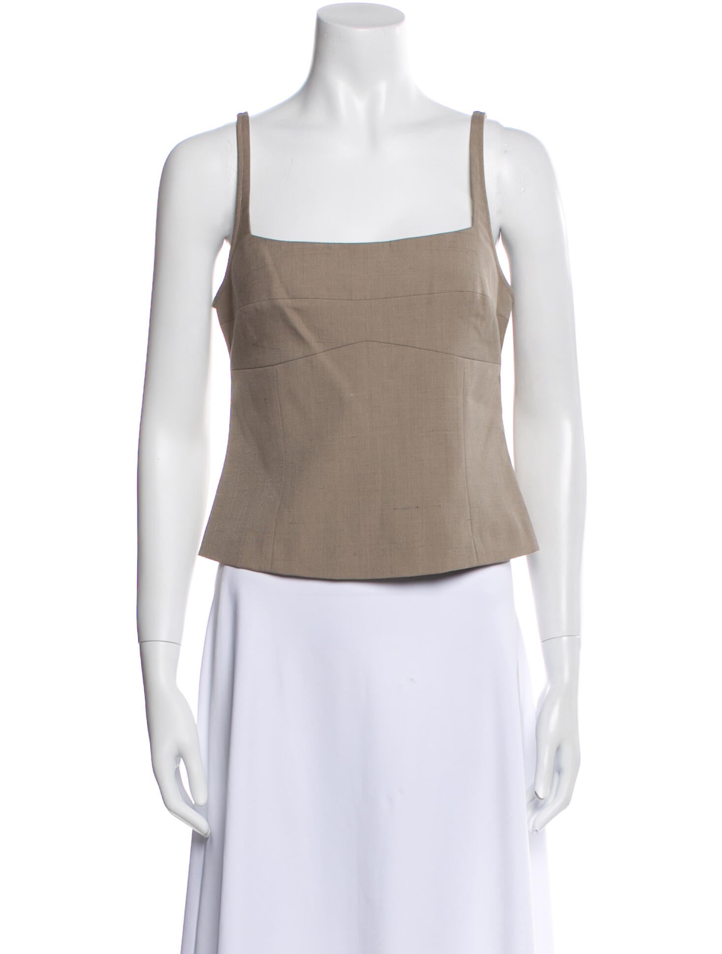 St. Agni Wool Square Neckline Crop Top