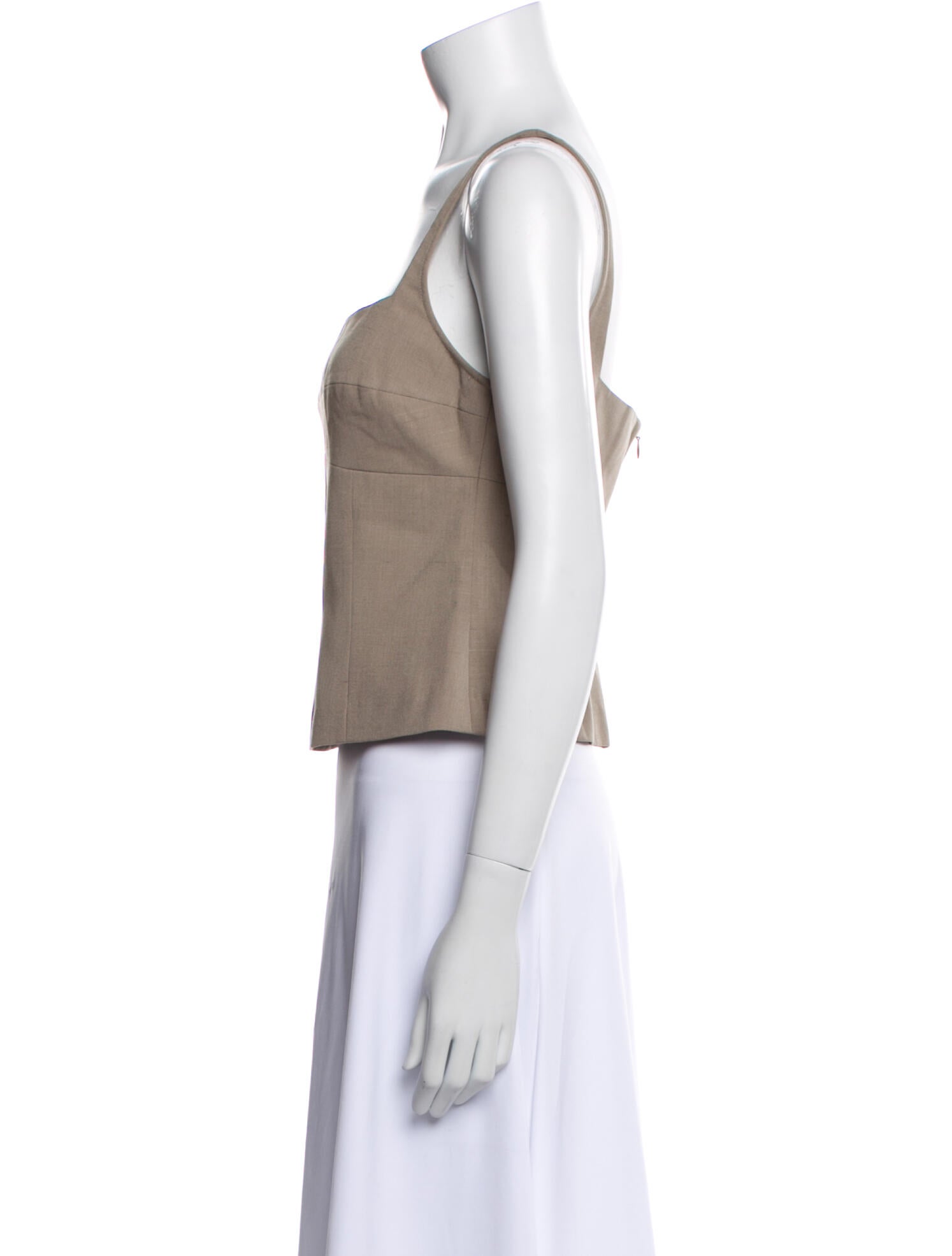 St. Agni Wool Square Neckline Crop Top