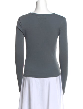 St. Agni Scoop Neck Long Sleeve Top