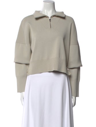 St. Agni V-Neck Long Sleeve Crop Top