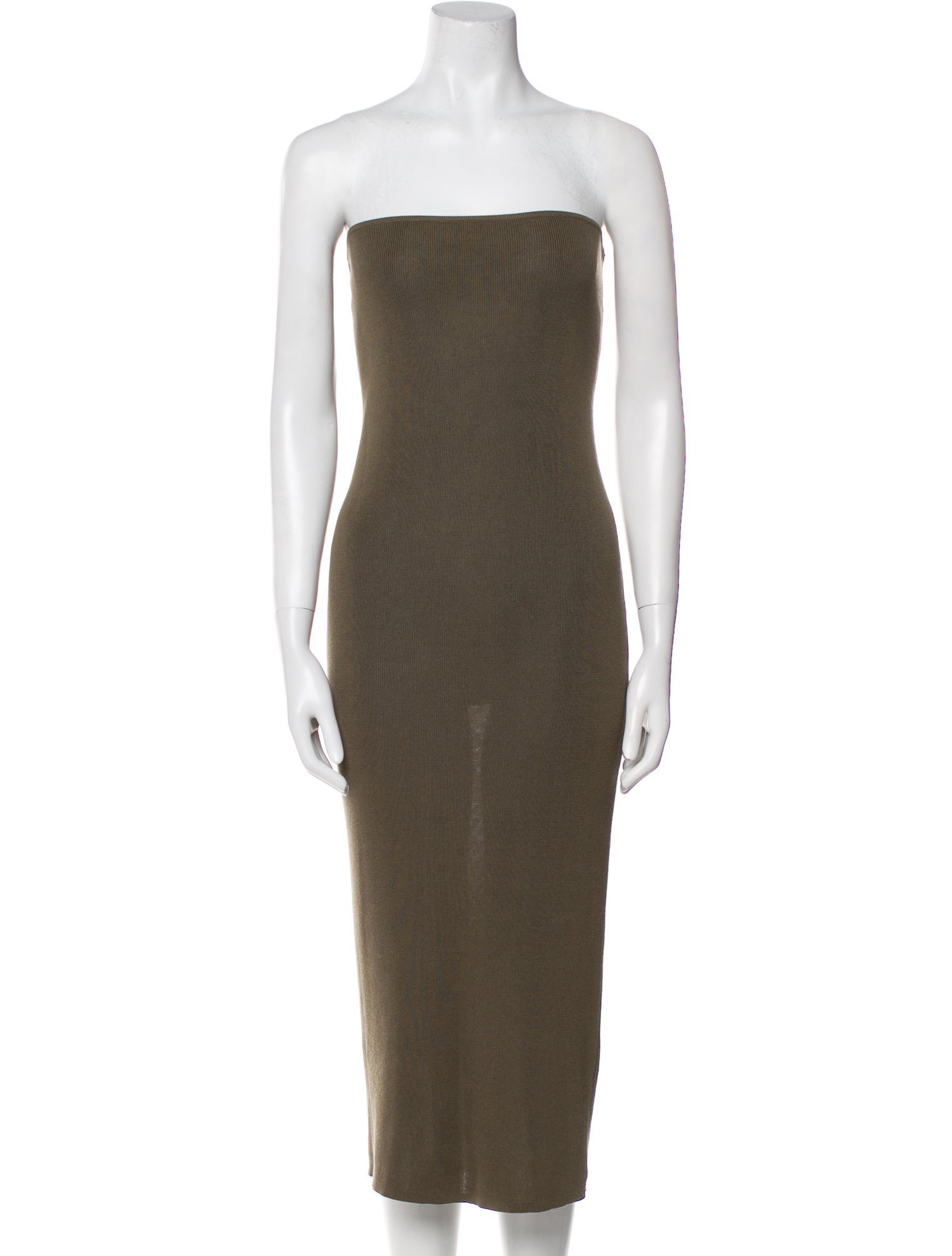 St. Agni Strapless Knit Midi Dress Knee-Length Dress w/ Tags