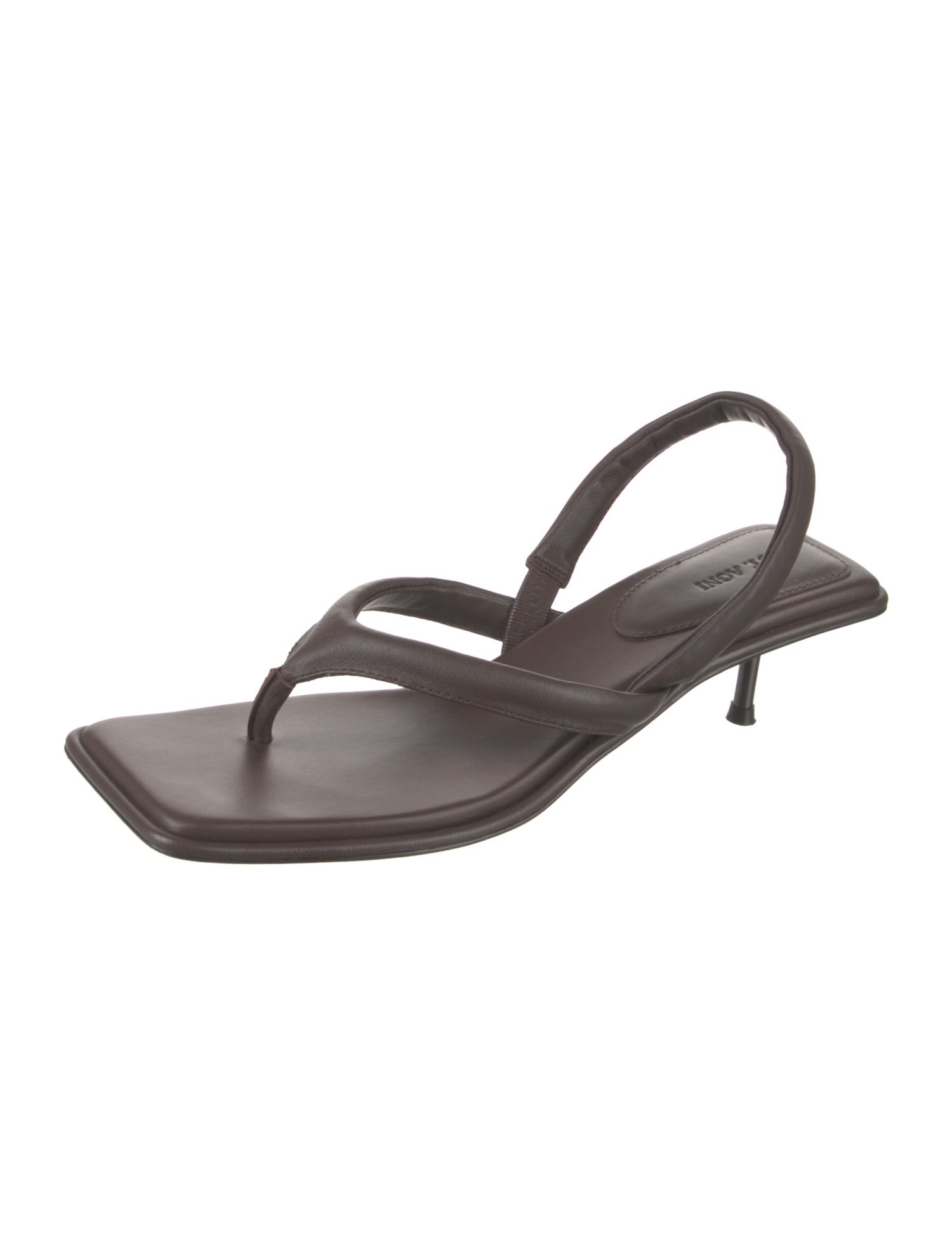St. Agni Leather Slingback Sandals