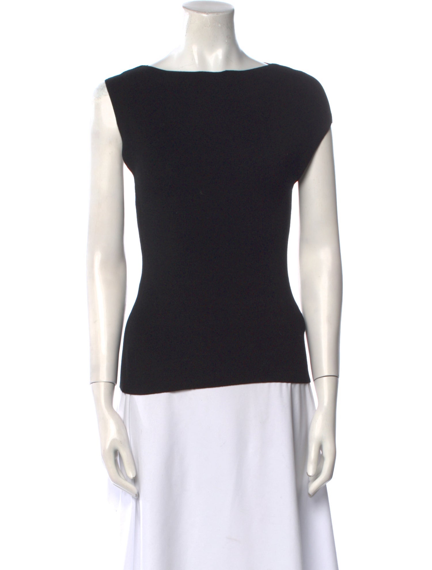 St. Agni Bateau Neckline Sleeveless Top