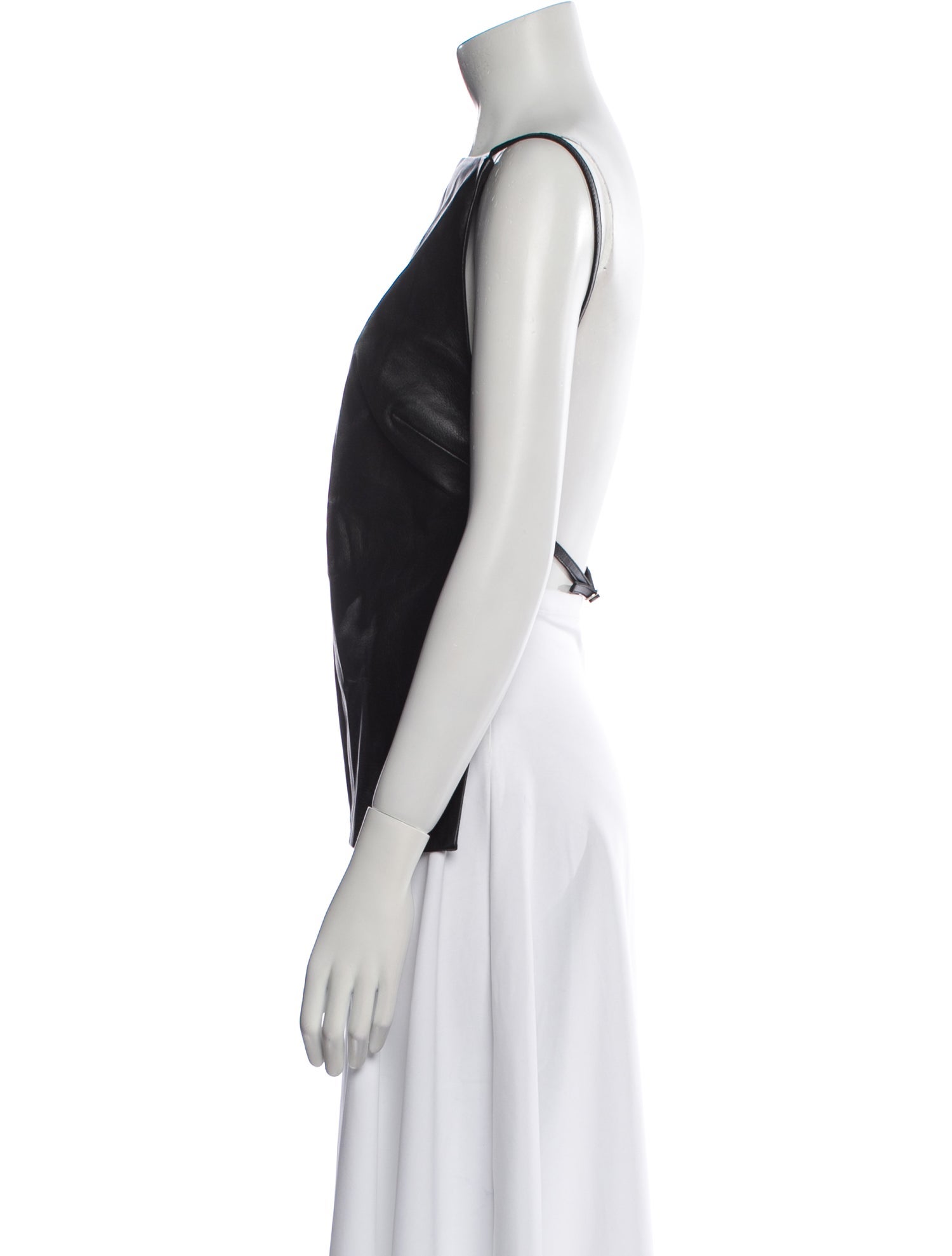 St. Agni Lambskin Bateau Neckline Top