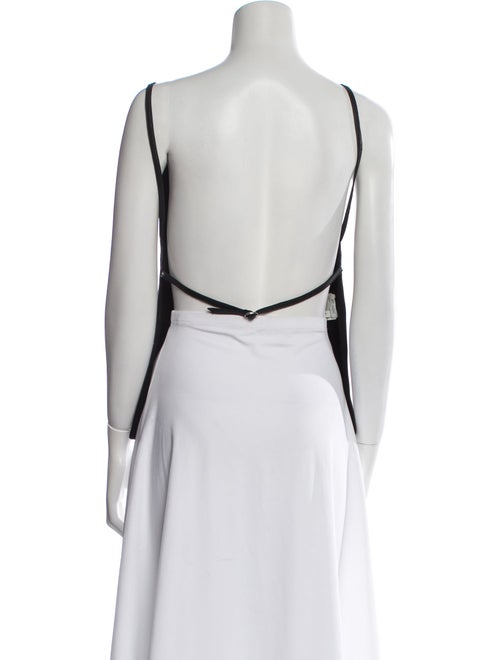 St. Agni Lambskin Bateau Neckline Top