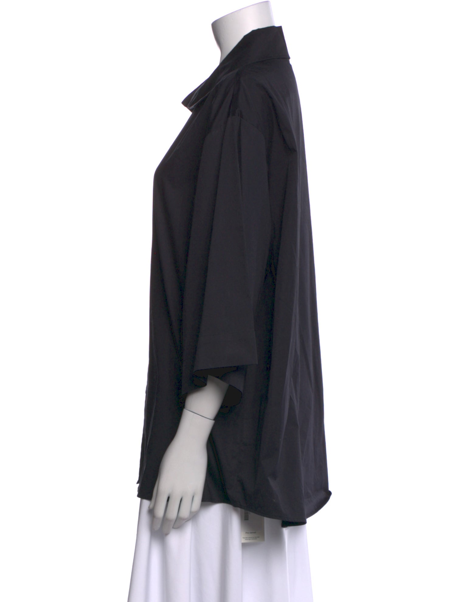 St. Agni Three-Quarter Sleeve Button-Up Top