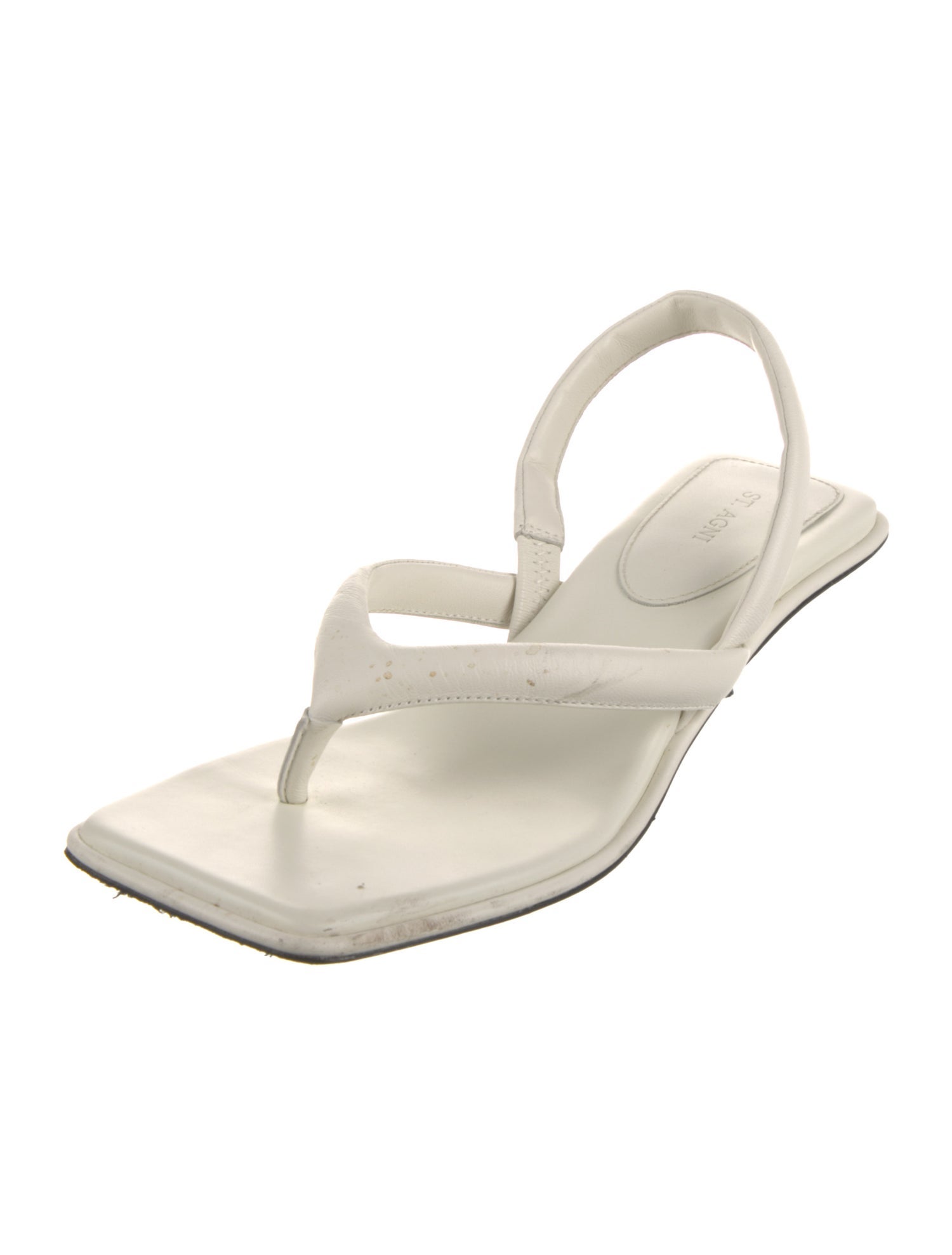St. Agni Leather Slingback Sandals