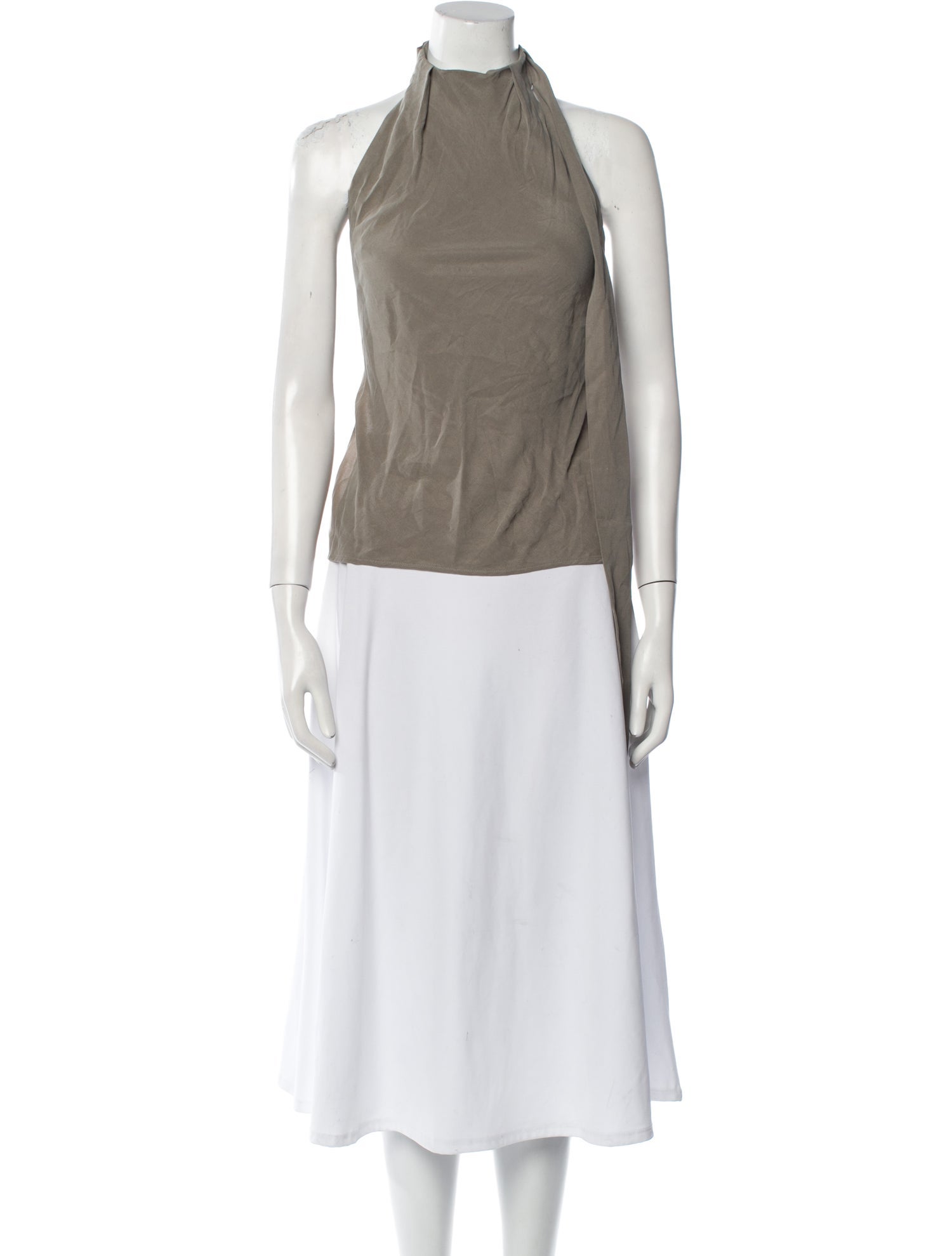 St. Agni Halterneck Sleeveless Crop Top