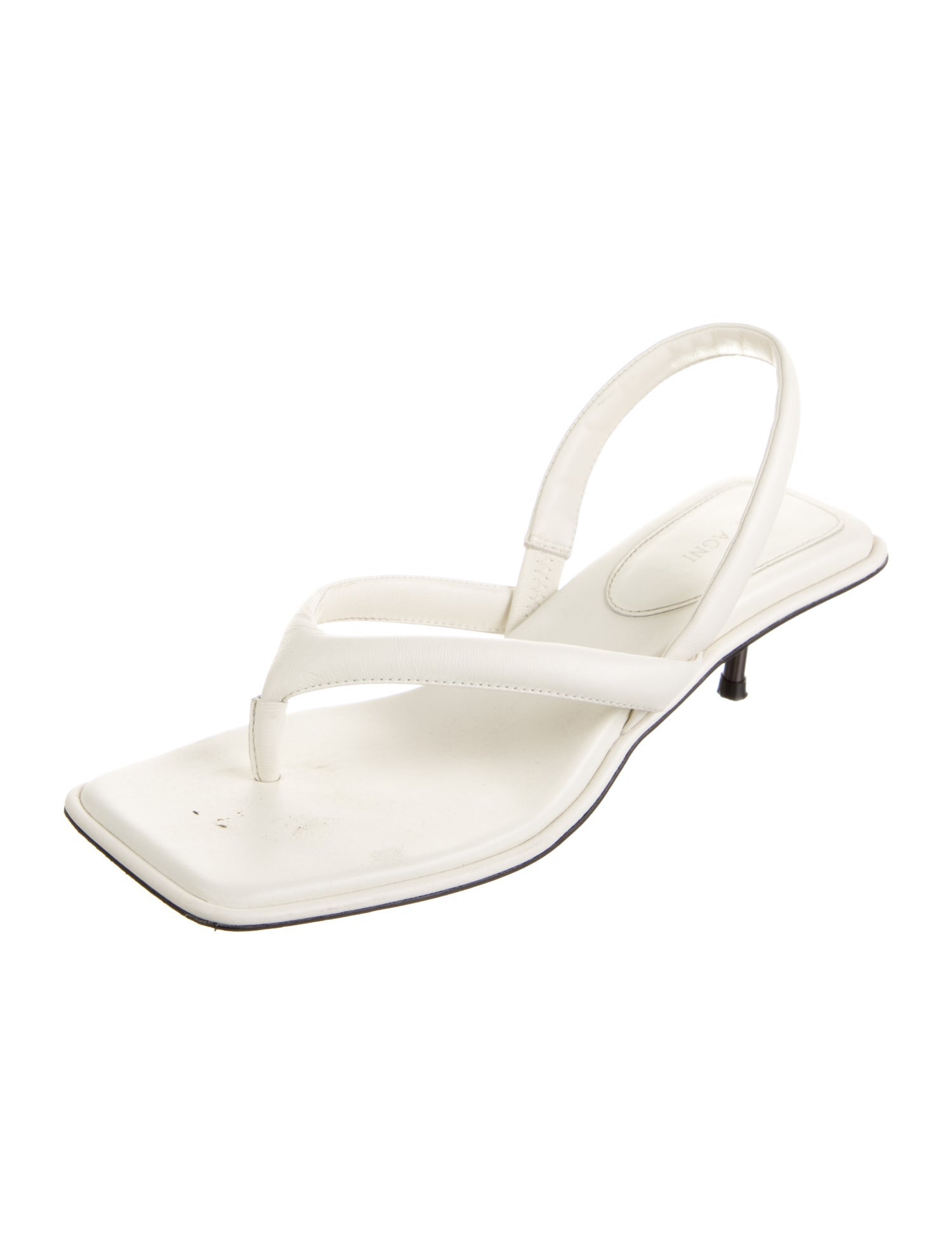 St. Agni Leather Slingback Sandals