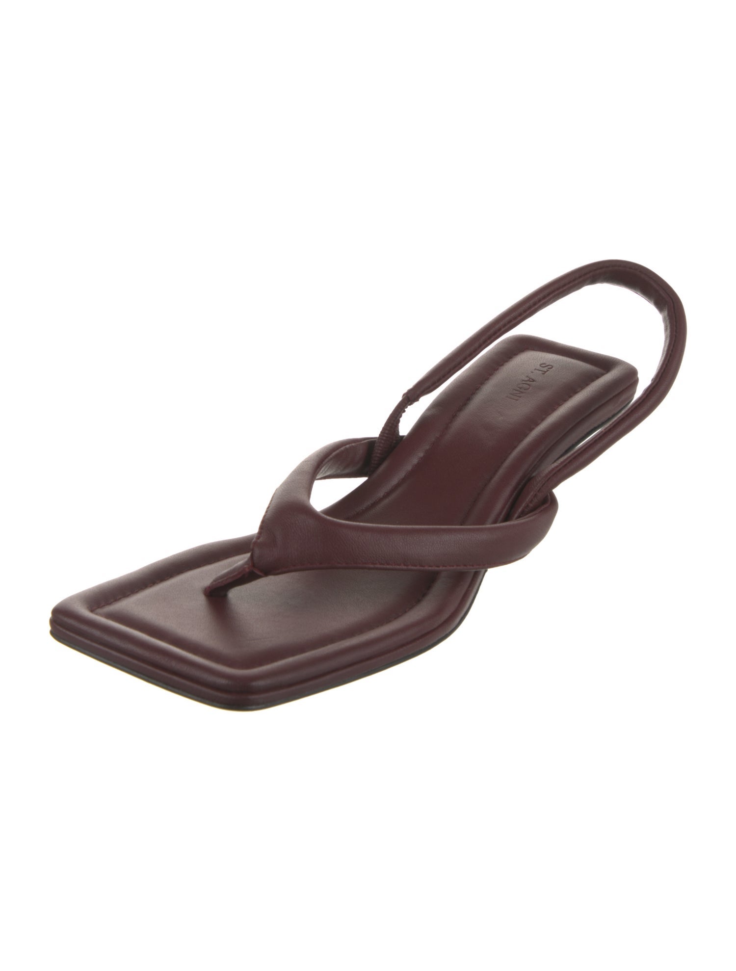 St. Agni Leather Slingback Sandals