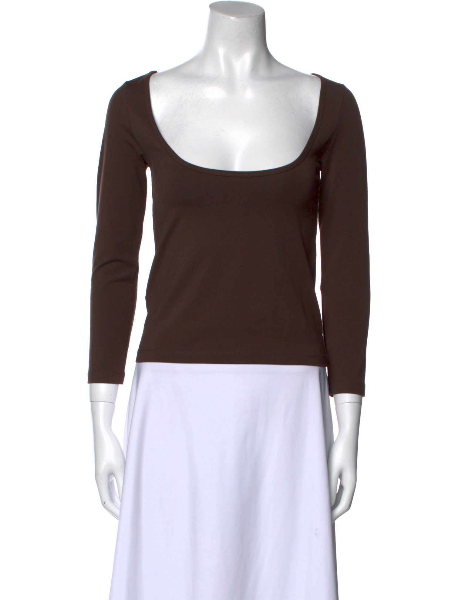 St. Agni Scoop Neck Three-Quarter Sleeve Top