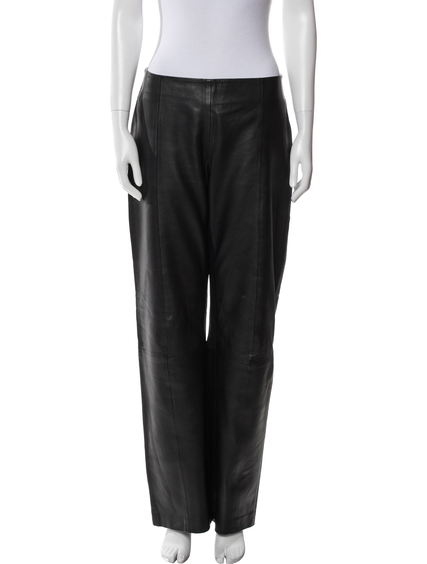 St. Agni Lamb Leather Wide Leg Pants