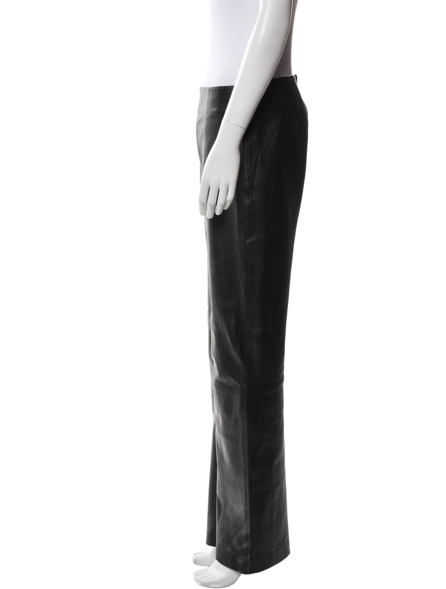 St. Agni Lamb Leather Wide Leg Pants