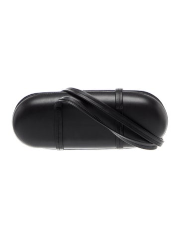 Pre-owned St Agni Leather Shoulder Bag In Black