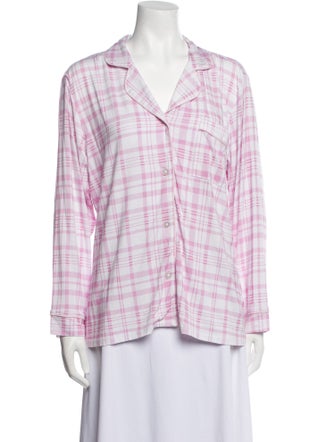 Stripe & Stare Plaid Print Pajamas