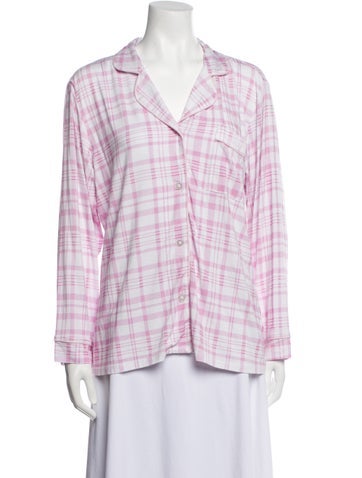 Stripe & Stare Loungewear Plaid Print Pajamas L