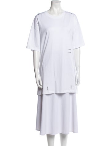 Setchu Tops Crew Neck Short Sleeve Tunic L