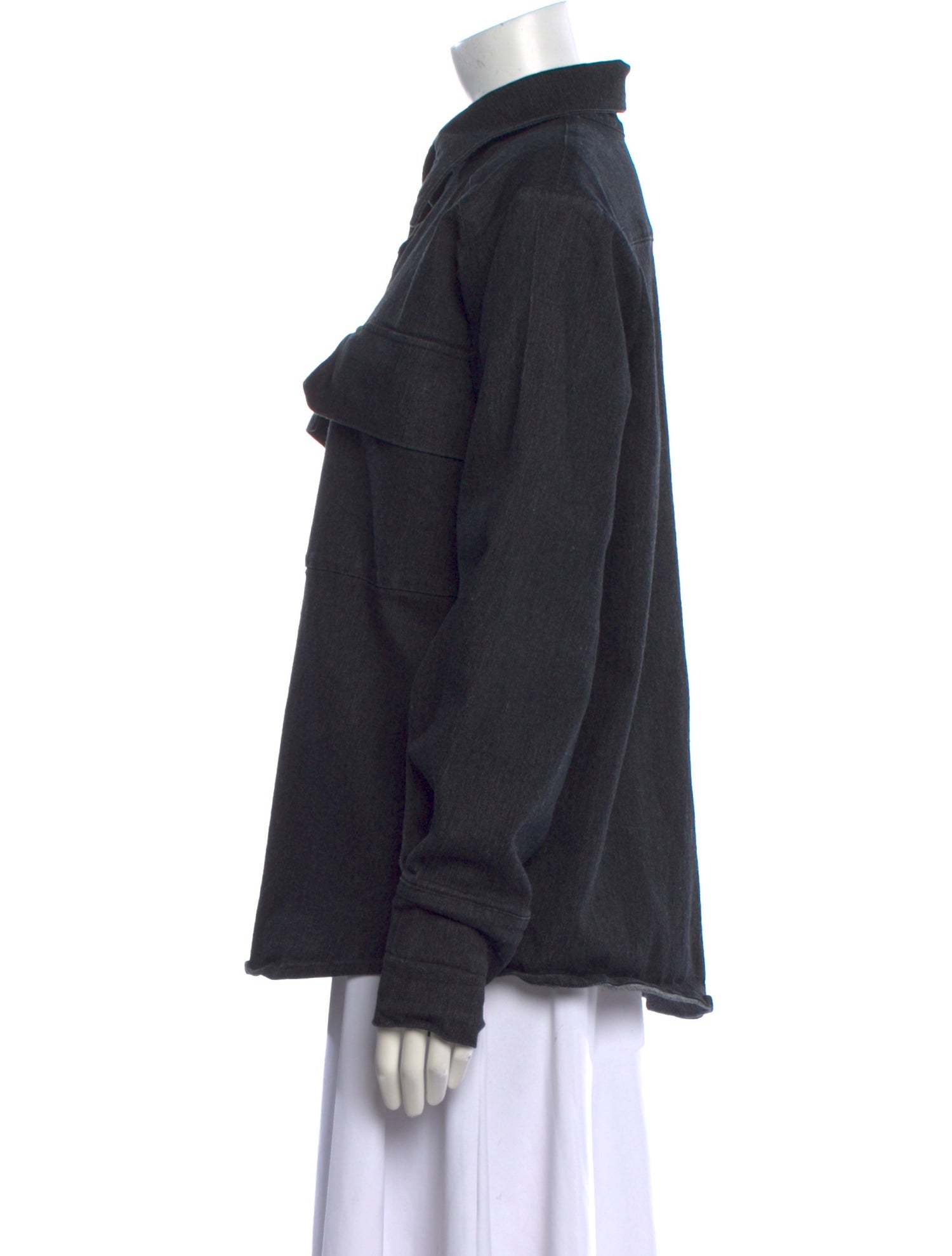 Studio Cut Long Sleeve Button-Up Top