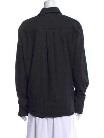 Studio Cut Long Sleeve Button-Up Top