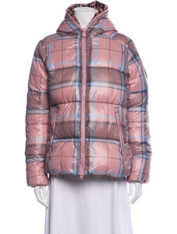 Pre-owned Save The Duck Plaid Print Jacket In Pink