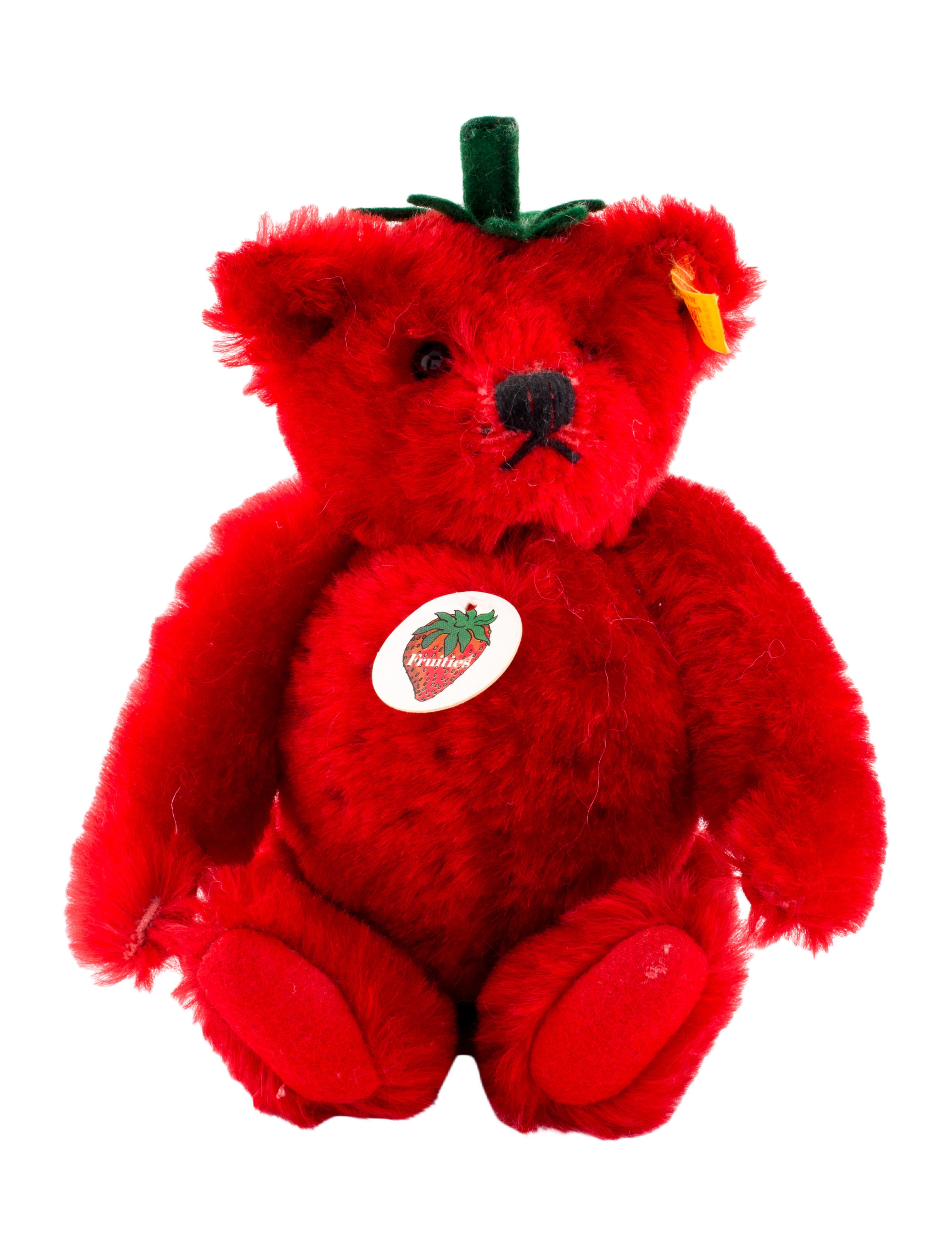 シュタイフ テディベア トマトTeddy Bear 'Fruitis' 美品 Steiff Fruities Teddy Bear Stuffed Animal - Green Kids Decor