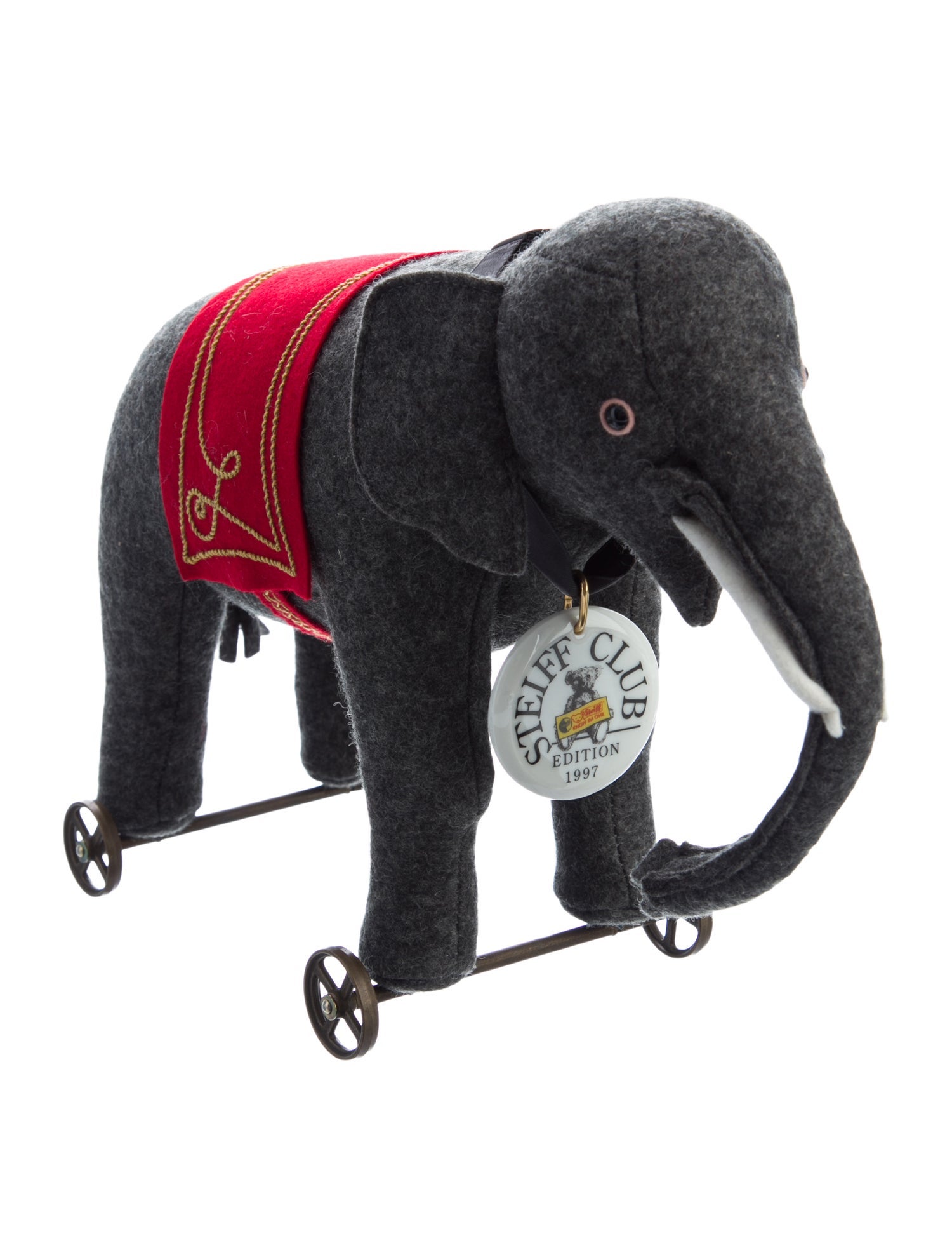 Steiff Limited Edition Elephant on Wheels Doll