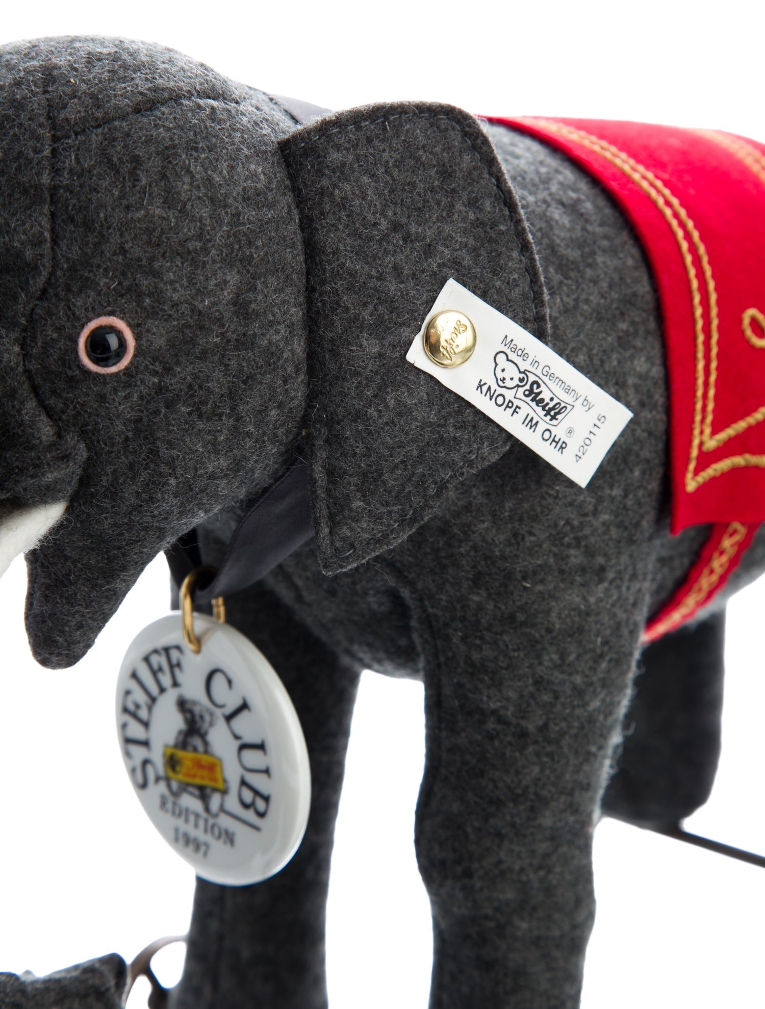 Steiff Limited Edition Elephant on Wheels Doll