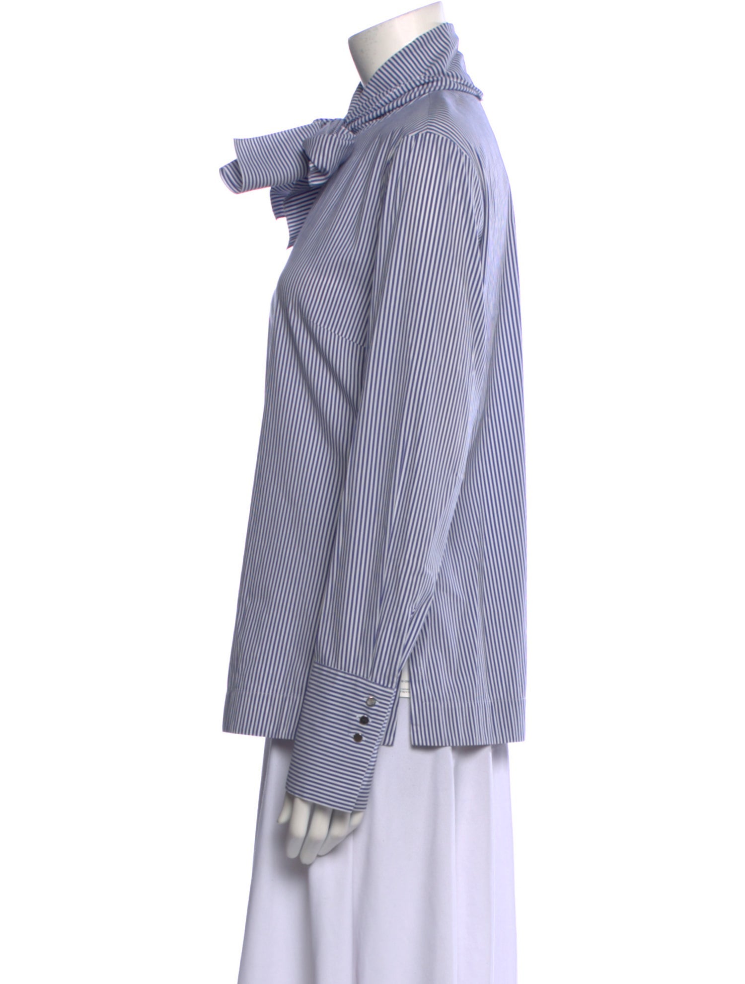 St. Emile Striped Long Sleeve Button-Up Top