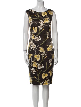 St. Emile Floral Print Knee-Length Dress