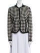 St. Emile Silk Houndstooth Print Evening Jacket