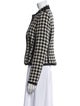 St. Emile Silk Houndstooth Print Evening Jacket