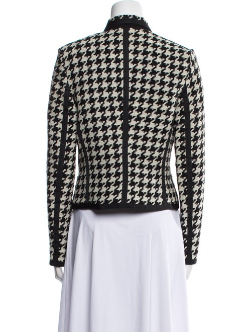 St. Emile Silk Houndstooth Print Evening Jacket