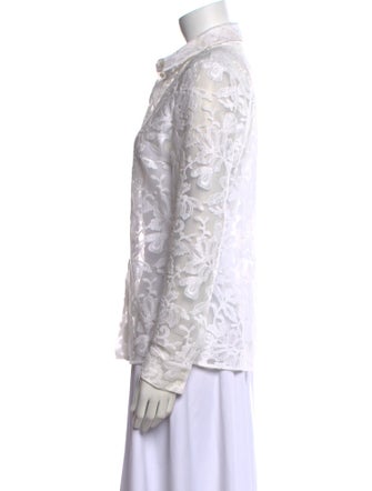 St. Emile Printed Long Sleeve Button-Up Top