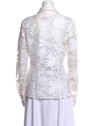 St. Emile Printed Long Sleeve Button-Up Top