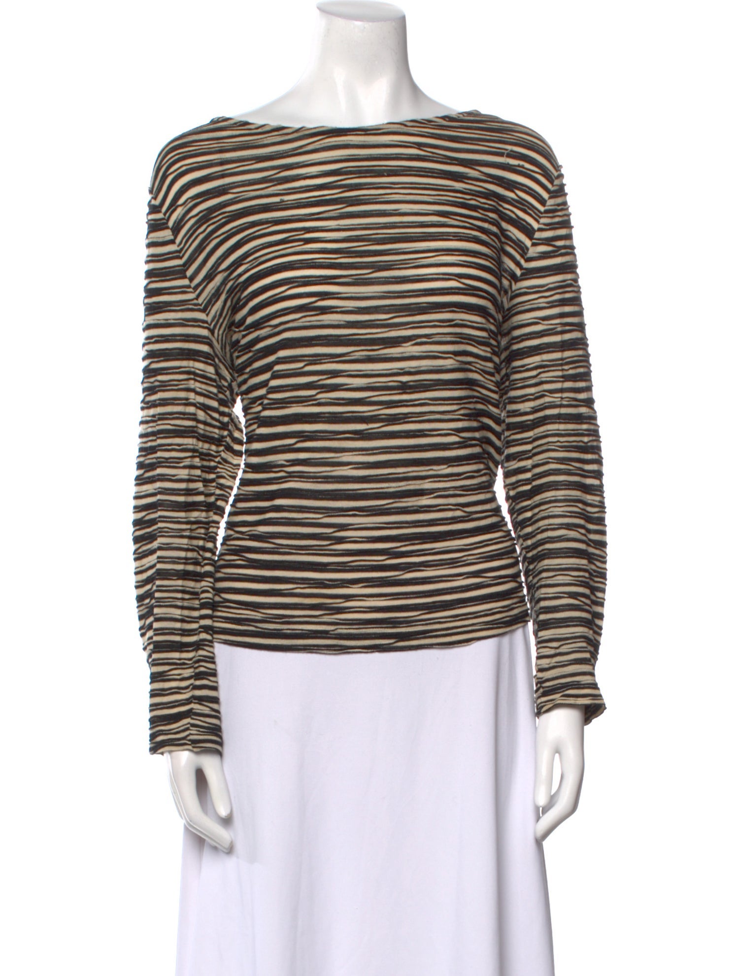 St. Emile Striped Bateau Neckline Top