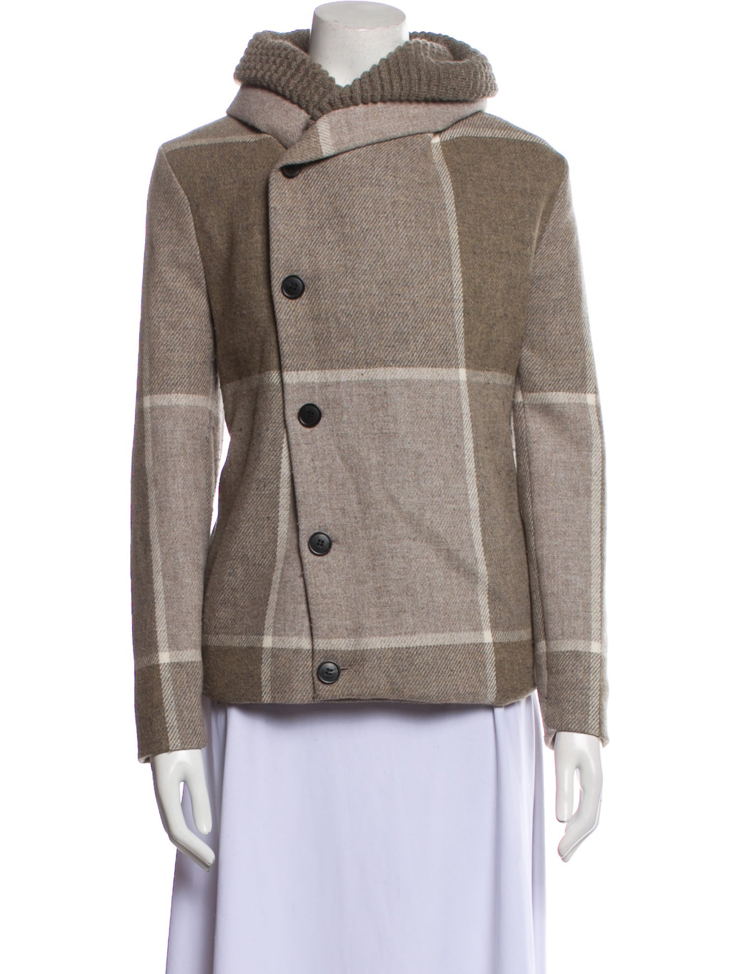 Stephan Schneider Wool Plaid Print Jacket