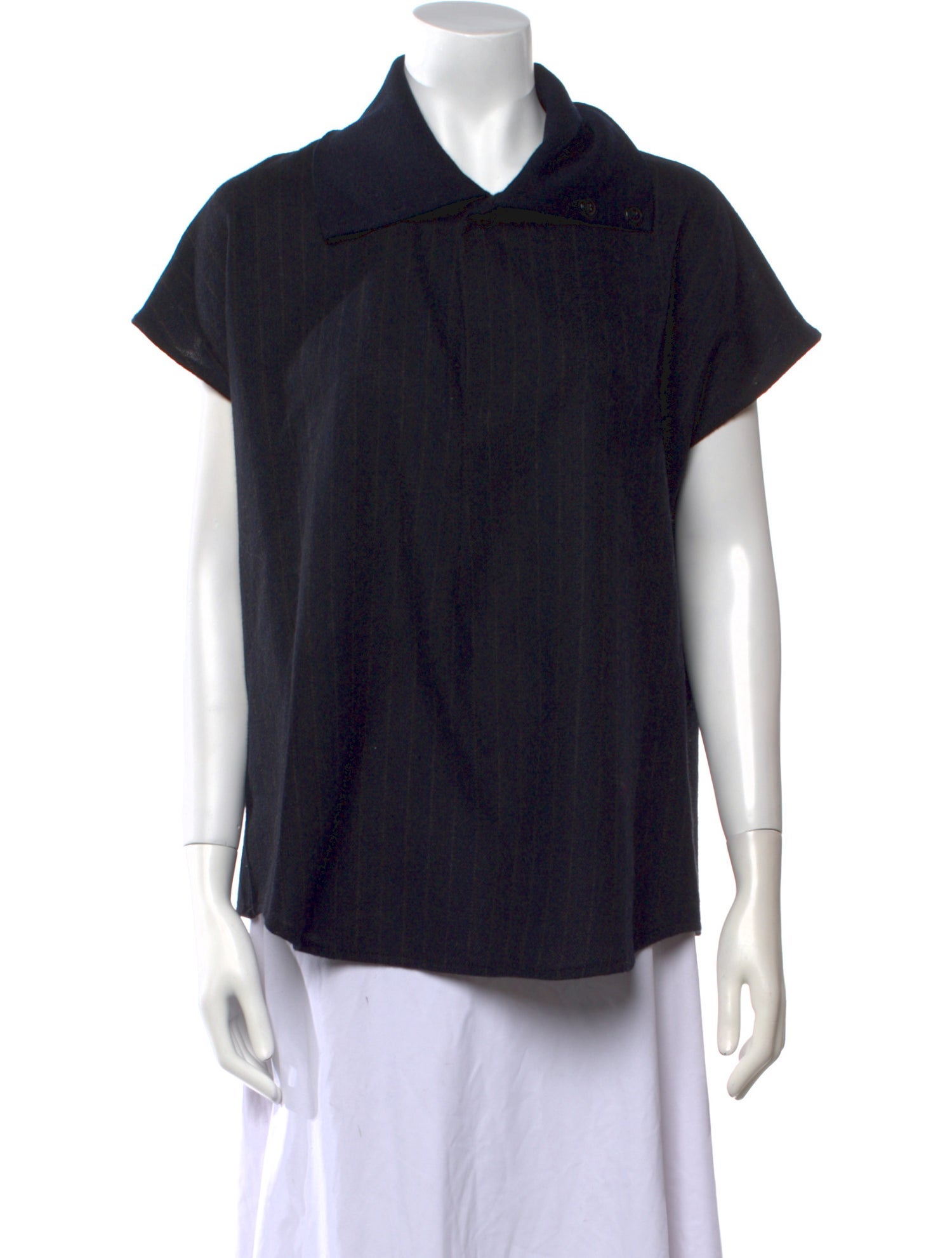 Stephan Schneider Wool Short Sleeve Button-Up Top w/ Tags