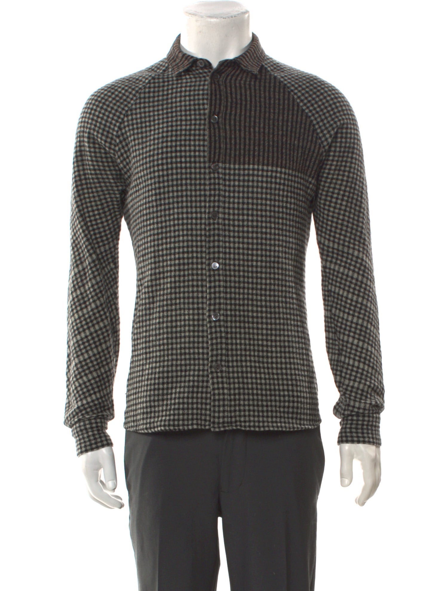 Stephan Schneider Wool Plaid Print Shirt