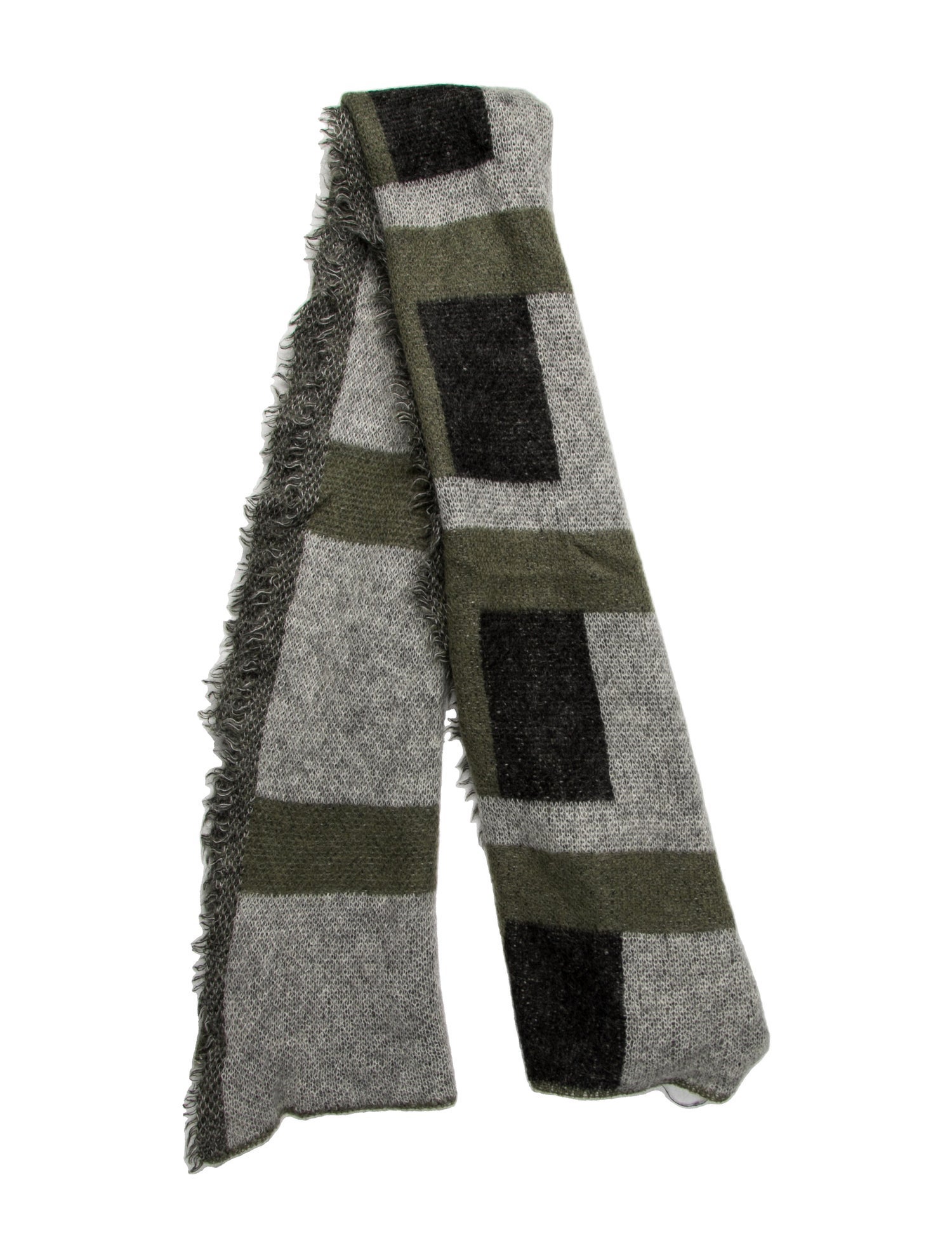 Stephan Schneider Mohair Colorblock Pattern Scarf