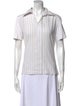 Stephan Schneider Striped Short Sleeve Button-Up Top