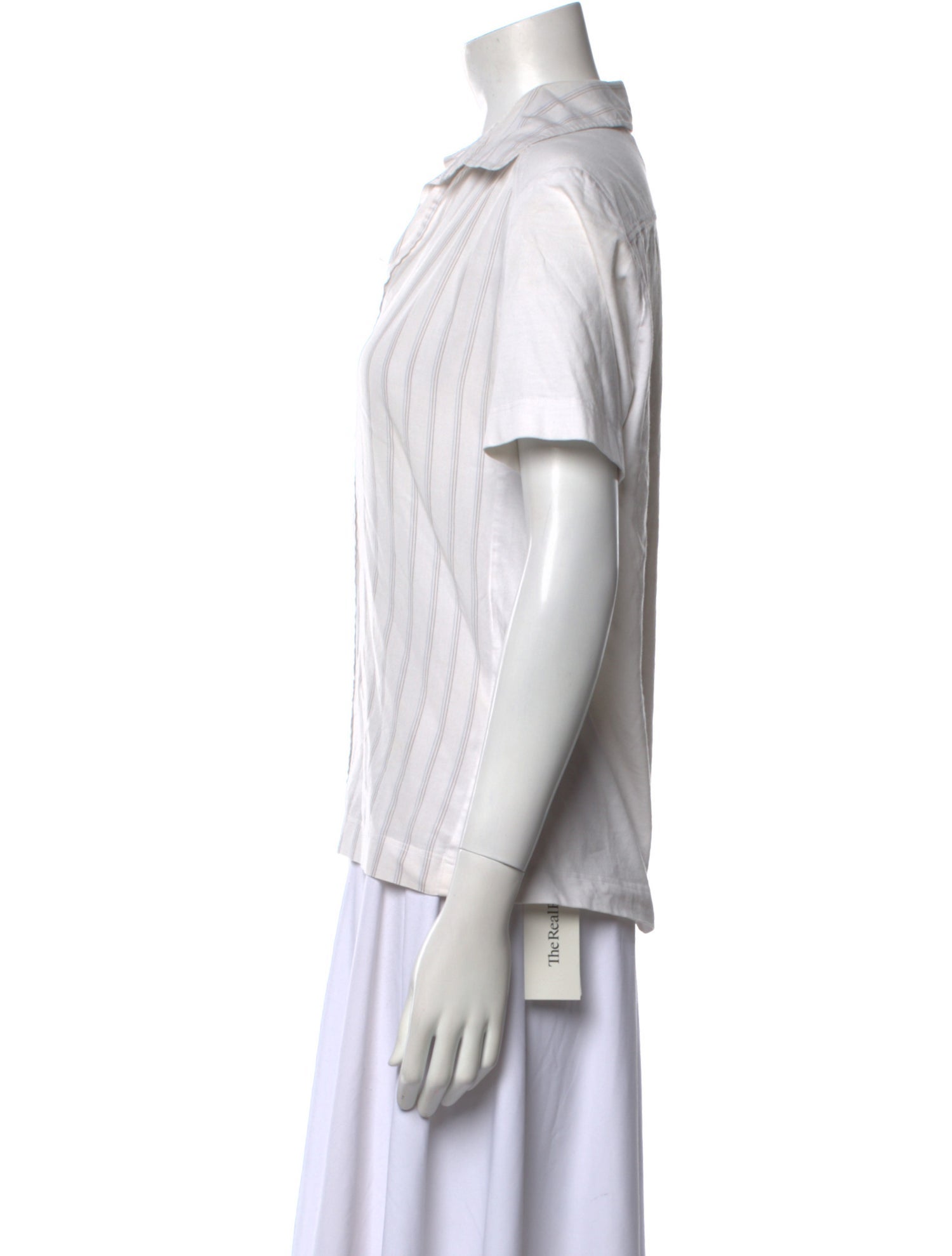 Stephan Schneider Striped Short Sleeve Button-Up Top