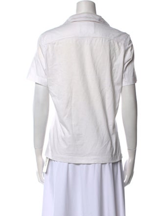 Stephan Schneider Striped Short Sleeve Button-Up Top