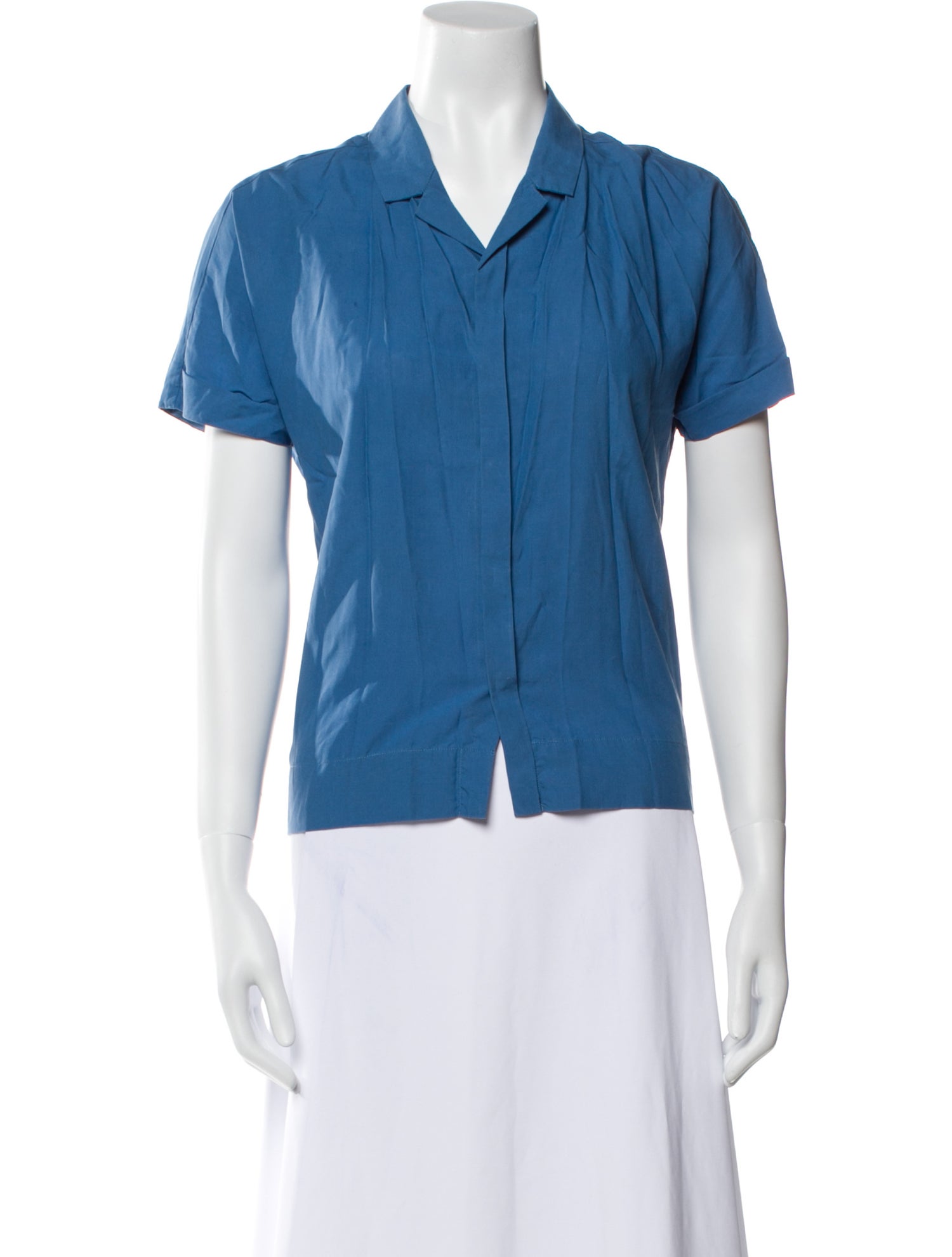Stephan Schneider V-Neck Short Sleeve Button-Up Top