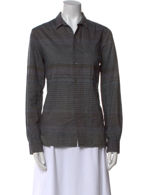 Stephan Schneider Plaid Print Long Sleeve Button-Up Top