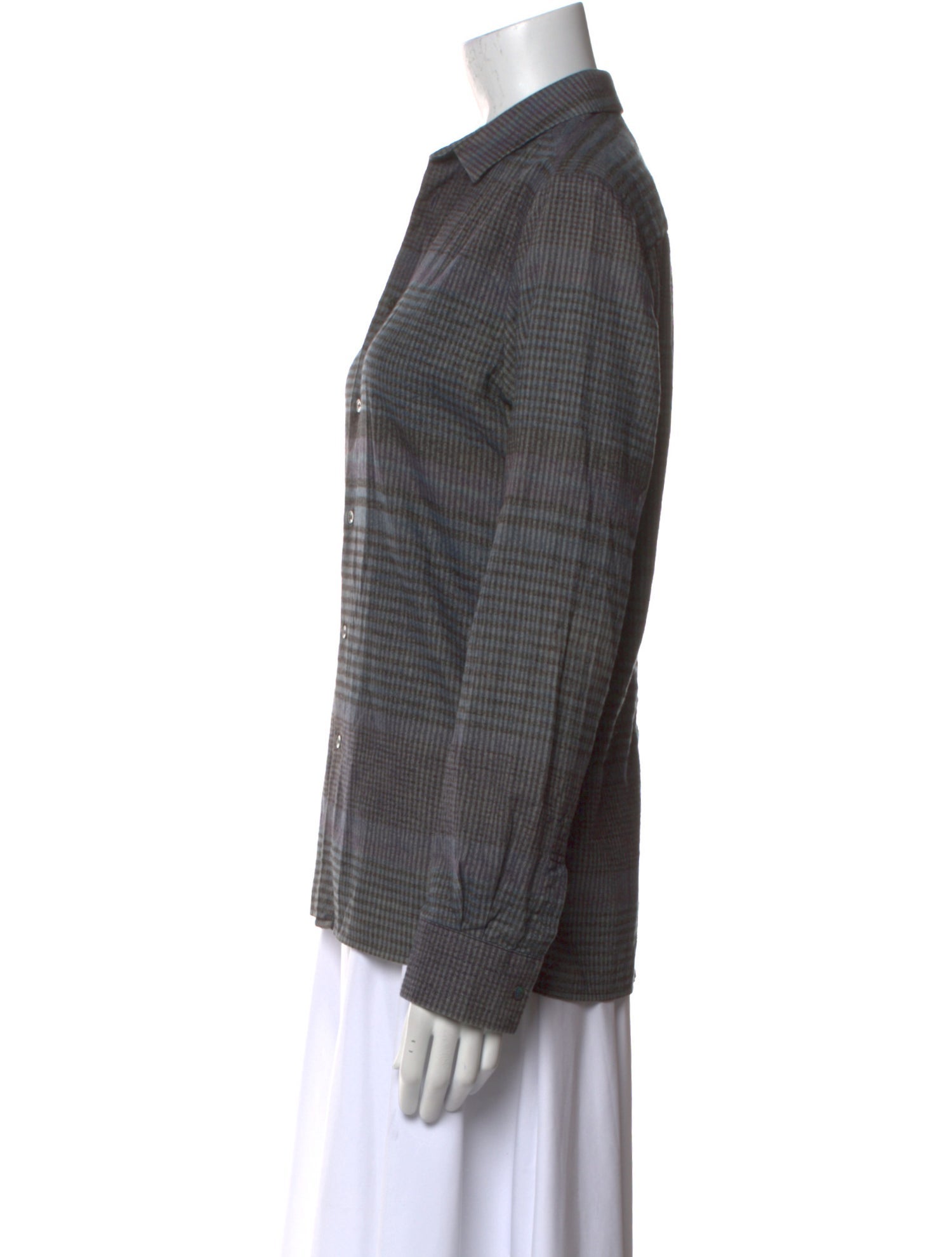 Stephan Schneider Plaid Print Long Sleeve Button-Up Top