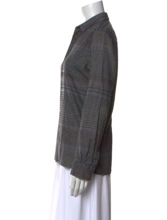 Stephan Schneider Plaid Print Long Sleeve Button-Up Top